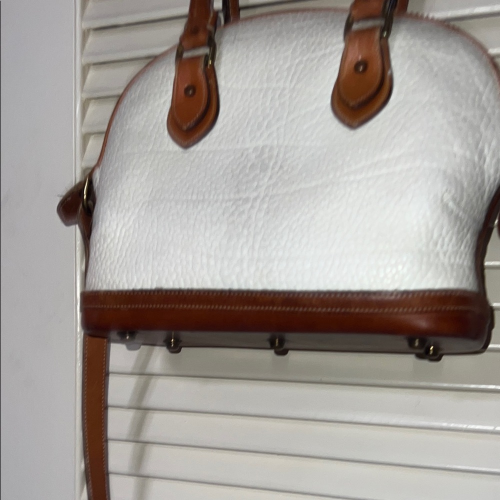 Dooney & Bourke White and Brown Satchel Vintage - Picture 4 of 9
